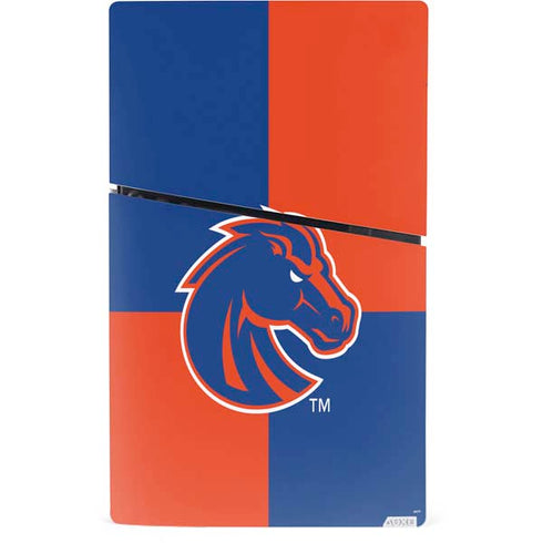 Boise State University Broncos Checkered PS5 Slim Digital Edition Bundle Skin