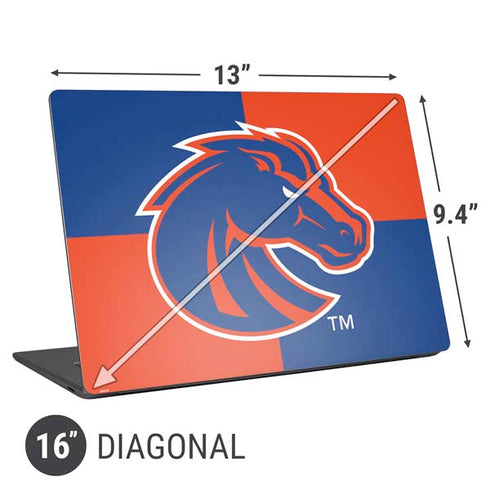 Boise State University Broncos Checkered Universal Laptop 16in (13 x 9.4in) Skin