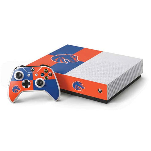 Boise State University Broncos Checkered Xbox One S All-Digital Edition Bundle Skin