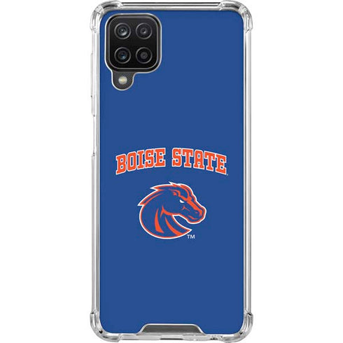 Boise State University Collegiate Text Galaxy A12 Clear Case
