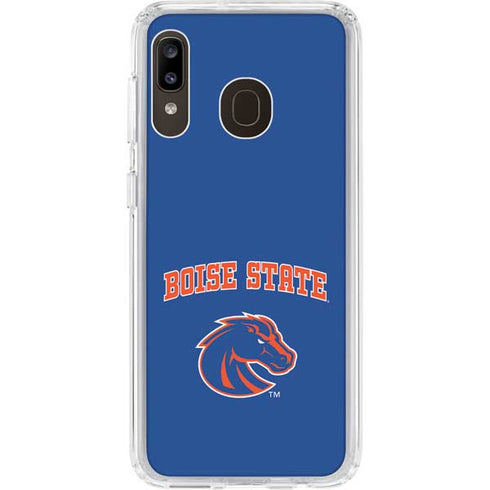 Boise State University Collegiate Text Galaxy A20 Clear Case