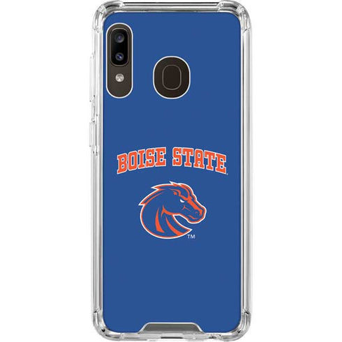 Boise State University Collegiate Text Galaxy A30 Clear Case