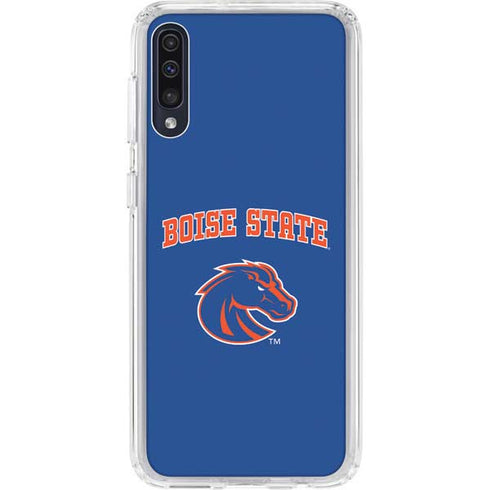 Boise State University Collegiate Text Galaxy A50 Clear Case