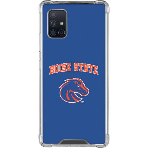 Boise State University Collegiate Text Galaxy A71 5G Clear Case