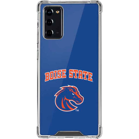 Boise State University Collegiate Text Galaxy Note20 5G Clear Case