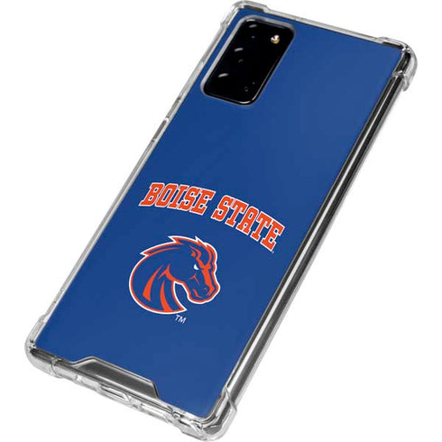 Boise State University Collegiate Text Galaxy Note20 5G Clear Case