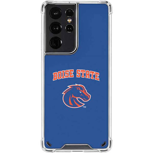 Boise State University Collegiate Text Galaxy S21 Ultra 5G Clear Case