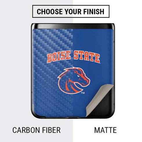 Boise State University Collegiate Text Galaxy Z Flip Skin