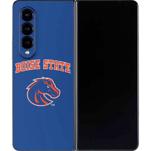 Boise State University Collegiate Text Galaxy Z Fold4 5G Skin
