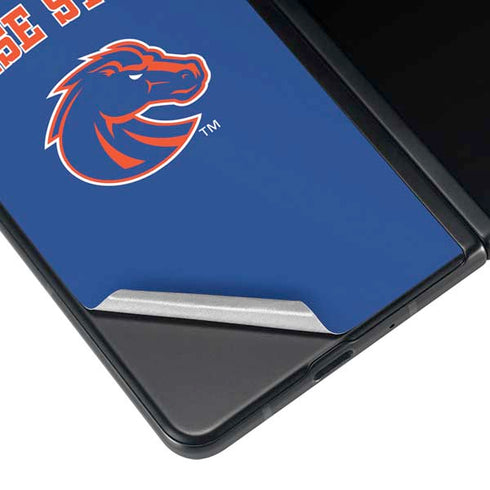 Boise State University Collegiate Text Galaxy Z Fold4 5G Skin