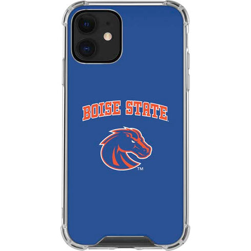 Boise State University Collegiate Text iPhone 12 Mini Clear Case
