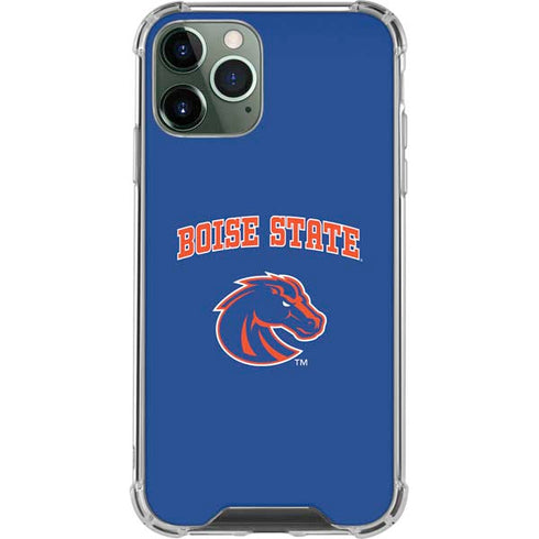 Boise State University Collegiate Text iPhone 12 Pro Max Clear Case