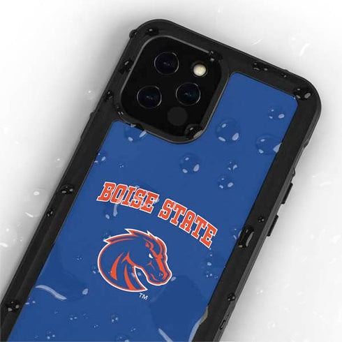 Boise State University Collegiate Text iPhone 12 Pro Max Waterproof Case