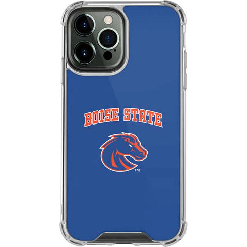 Boise State University Collegiate Text iPhone 13 Pro Max Clear Case