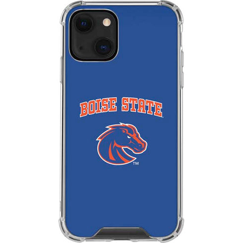 Boise State University Collegiate Text iPhone 14 Plus Clear Case
