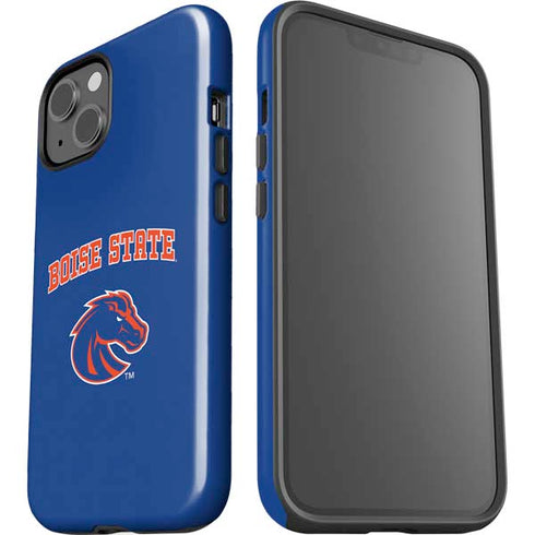 Boise State University Collegiate Text iPhone 15 Plus Impact Case