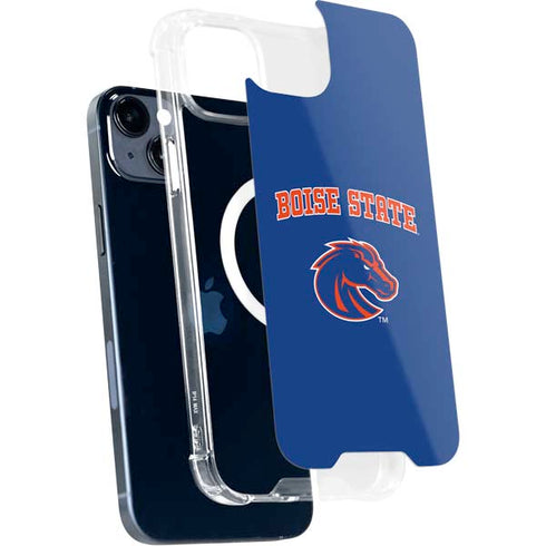 Boise State University Collegiate Text iPhone 15 Plus MagSafe Case