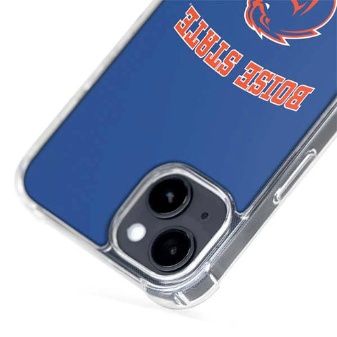 Boise State University Collegiate Text iPhone 15 Plus MagSafe Case