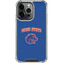 Boise State University Collegiate Text iPhone 14 Pro Clear Case