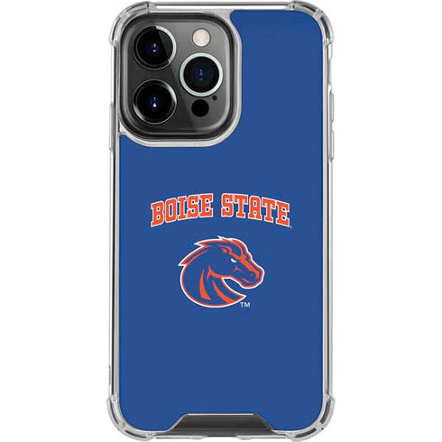Boise State University Collegiate Text iPhone 15 Pro Clear Case