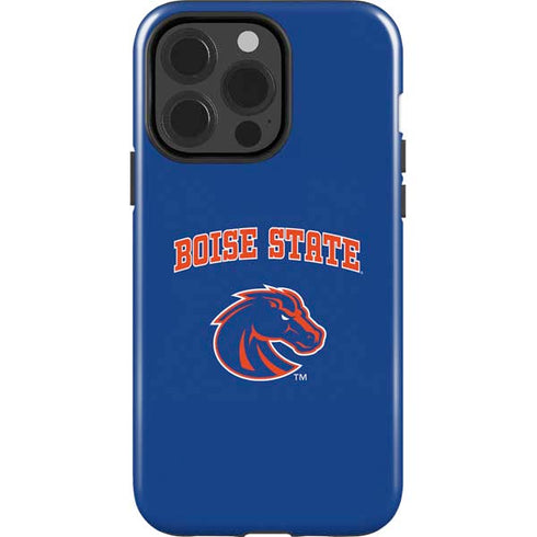 Boise State University Collegiate Text iPhone 15 Pro Impact Case