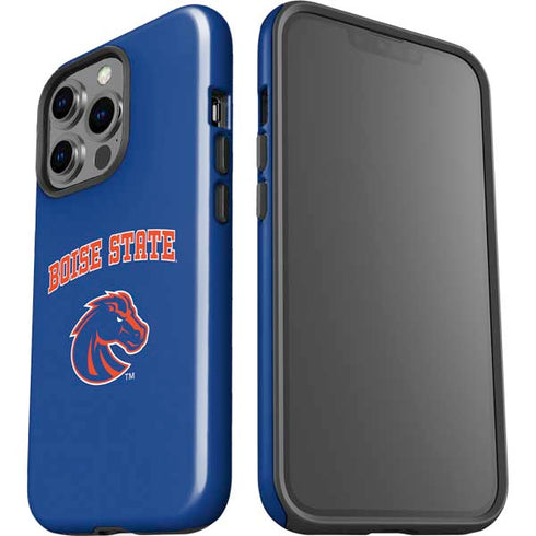 Boise State University Collegiate Text iPhone 15 Pro Impact Case