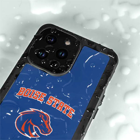 Boise State University Collegiate Text iPhone 14 Pro Max Waterproof Case