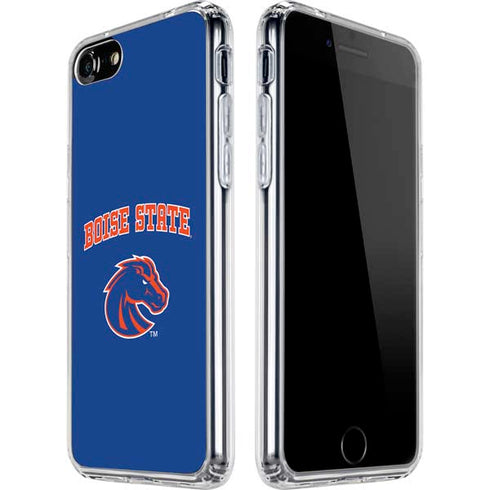 Boise State University Collegiate Text iPhone SE (2nd & 3rd Gen) Clear Case