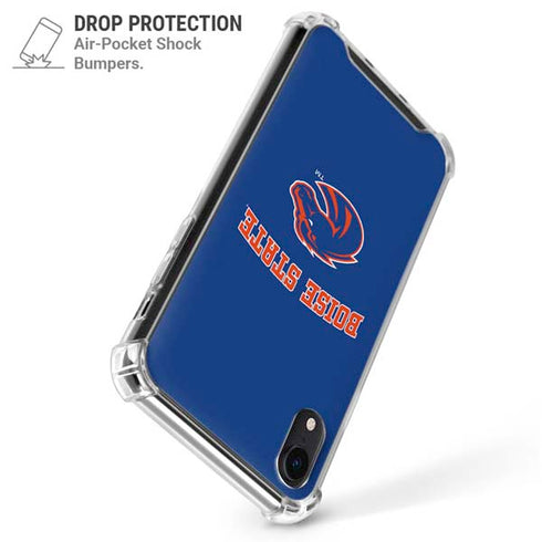 Boise State University Collegiate Text iPhone XR Clear Case