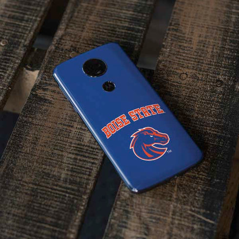 Boise State University Collegiate Text Moto E5 Plus Skin