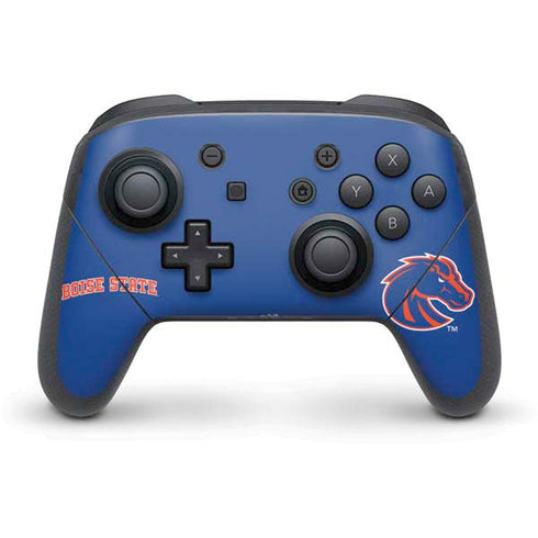 Boise State University Collegiate Text Nintendo Switch Pro Controller Skin