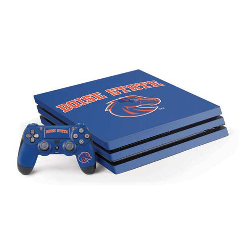 Boise State University Collegiate Text PS4 Pro Bundle Skin