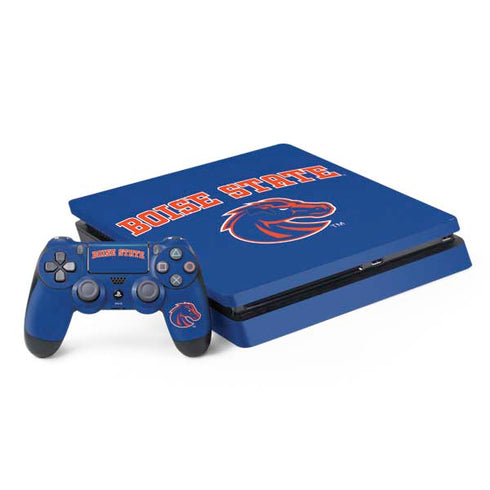 Boise State University Collegiate Text PS4 Slim Bundle Skin
