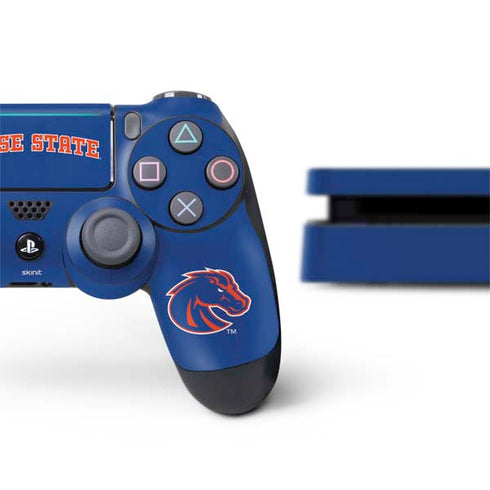 Boise State University Collegiate Text PS4 Slim Bundle Skin