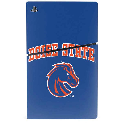 Boise State University Collegiate Text PS5 Slim Digital Edition Bundle Skin