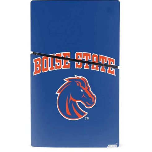 Boise State University Collegiate Text PS5 Slim Digital Edition Console Skin