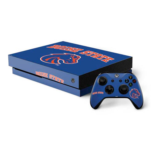 Boise State University Collegiate Text Xbox One X Bundle Skin