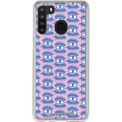 Bouffants and Broken Hearts Bold Eyes 2 Galaxy A21 Clear Case