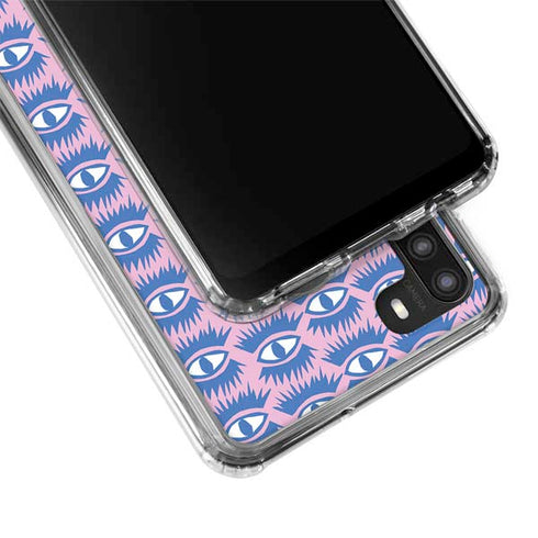 Bouffants and Broken Hearts Bold Eyes 2 Galaxy A21 Clear Case