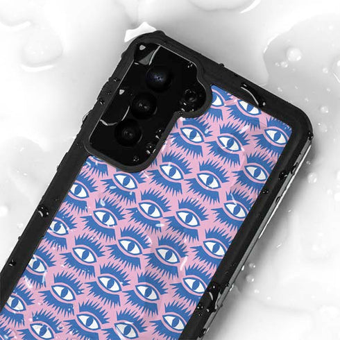 Bouffants and Broken Hearts Bold Eyes 2 Galaxy S23 Waterproof Case