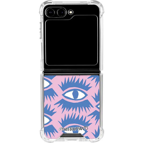 Bouffants and Broken Hearts Bold Eyes 2 Galaxy Z Flip5 5G Clear Case