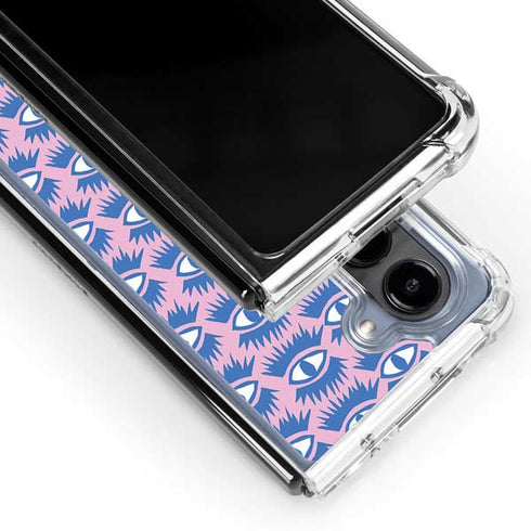 Bouffants and Broken Hearts Bold Eyes 2 Galaxy Z Fold5 5G Clear Case