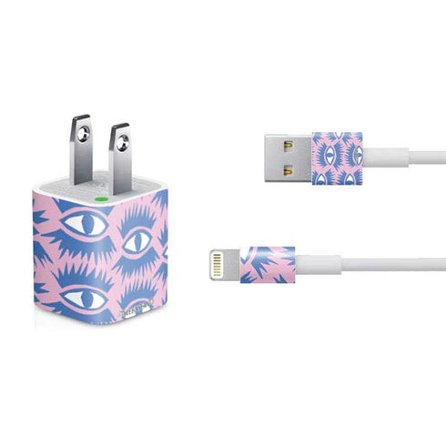 Bouffants and Broken Hearts Bold Eyes 2 iPhone Charger (5W USB) Skin