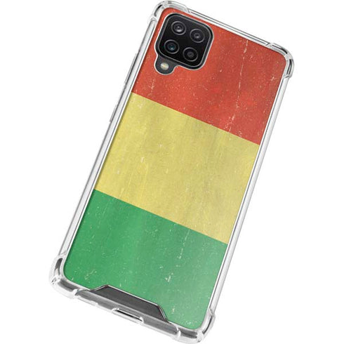 Bolivia Flag Distressed Galaxy A12 Clear Case