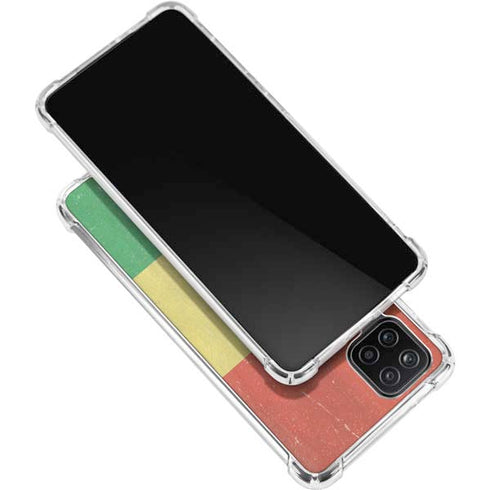 Bolivia Flag Distressed Galaxy A12 Clear Case