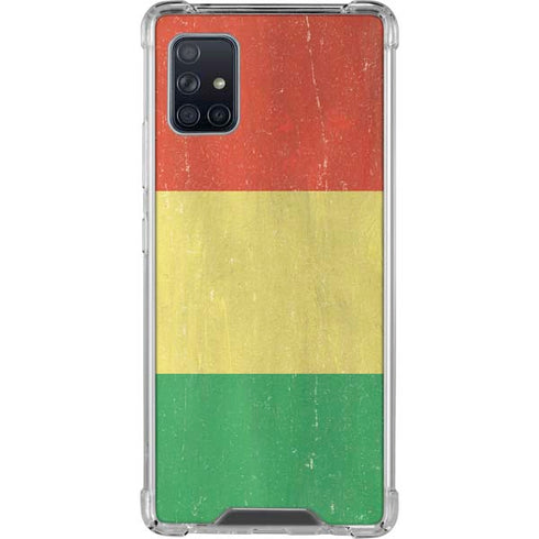 Bolivia Flag Distressed Galaxy A51 5G Clear Case
