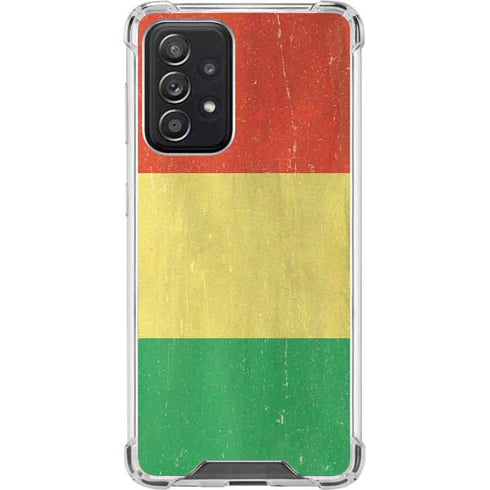 Bolivia Flag Distressed Galaxy A52 5G Clear Case
