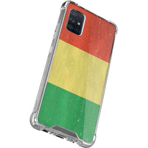 Bolivia Flag Distressed Galaxy A71 5G Clear Case