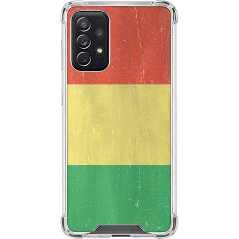 Bolivia Flag Distressed Galaxy A72 5G Clear Case
