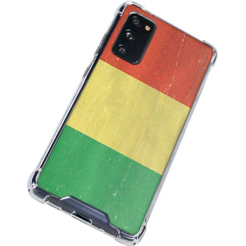 Bolivia Flag Distressed Galaxy S20 FE Clear Case